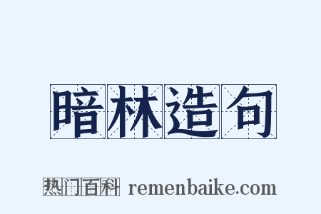 暗林造句是什么意思的图片